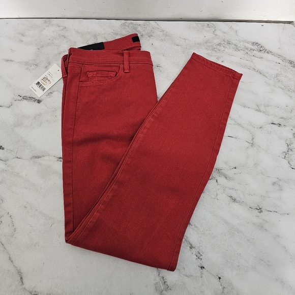 J Brand Skinny Crop Low Rise Red Jeans 30 NWT - Picture 4 of 10